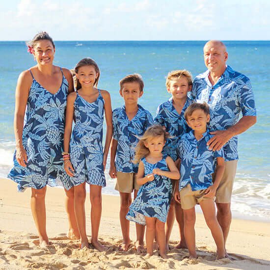 Hawaiian Couples Matching Hawaiian Shirts And Dresses Family