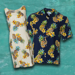 Golden Pineapples Matching Outfits | Tropical Family Sets  Shaka Time  Hawaii
