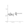 Sterling Silver Polished Shark Post Earrings