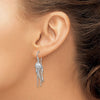 Sterling Silver Polished Moveable Jellyfish Dangle Earrings