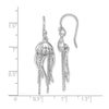 Sterling Silver Polished Moveable Jellyfish Dangle Earrings
