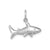 Sterling Silver Polished Shark Pendant