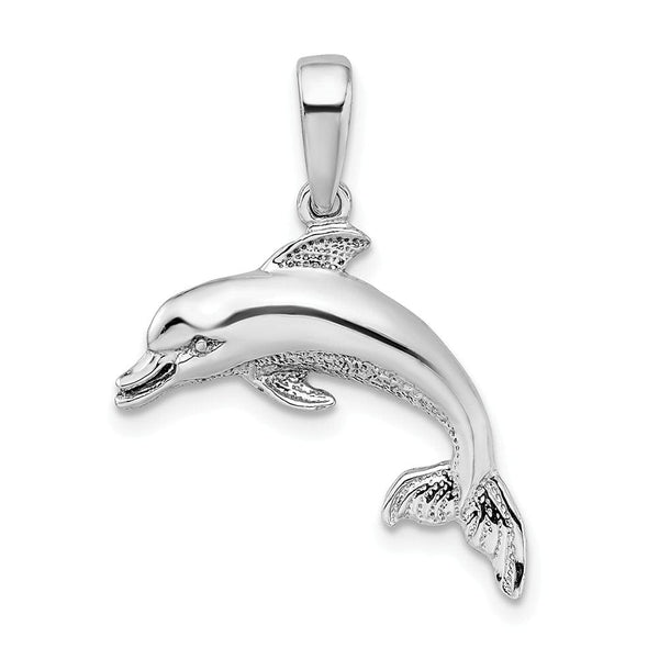 Sterling Silver Polished Dolphin Pendant