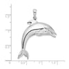 Sterling Silver Polished 3D Jumping Dolphin Pendant