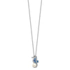 Sterling Silver Freshwater Cultured Pearl and Brilliant-cut CZ Seahorse 18 Inch Necklace