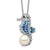 Sterling Silver Freshwater Cultured Pearl and Brilliant-cut CZ Seahorse 18 Inch Necklace