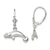Sterling Silver Polished 3D Manatee Leverback Earrings