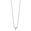 Sterling Silver Polished Shark Tooth 16 inch with a 2 inch extension Necklace