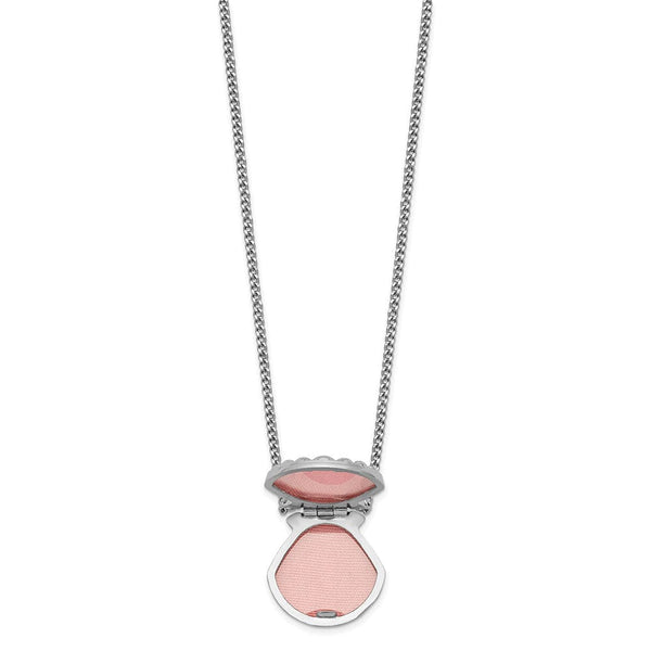 Sterling Silver Seashell 15mm Locket Necklace