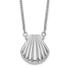 Sterling Silver Seashell 15mm Locket Necklace