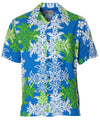 Quilt Panel Aloha Shirt Turquoise