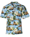 Island Dream Woody Van Hawaiian Shirt Blue