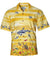 Sharks World Bottom Border Hawaiian Shirt Yellow