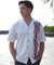 Hawaiian Shirt Violette Side Border Band Design White