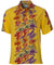Retro Anthurium Panel Aloha Shirt Yellow
