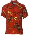 Aloha Shirt Retro Oasis Palms Rust
