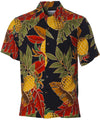 Retro Pineapples Aloha Shirt Black