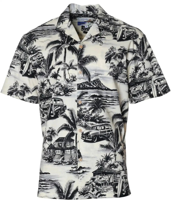 Waikiki Woody Hawaiian Shirt Gray