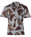 Waves Hawaiian Shirt Brown