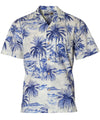 Waikiki Beach Aloha Shirt Blue