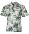 Waikiki Beach Aloha Shirt Green