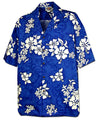Tropical Hibiscus Aloha Shirt Blue
