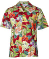 Tropical Forest Mirage Aloha Shirt Red