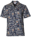 Tapa Salty Crew Hawaiian Shirt Navy