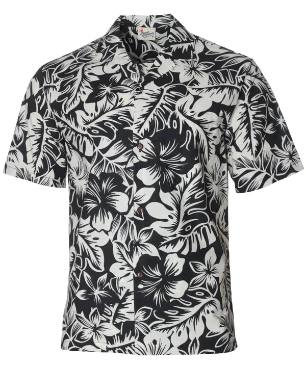 Aloha Island Shirt Bloom Tropics Black