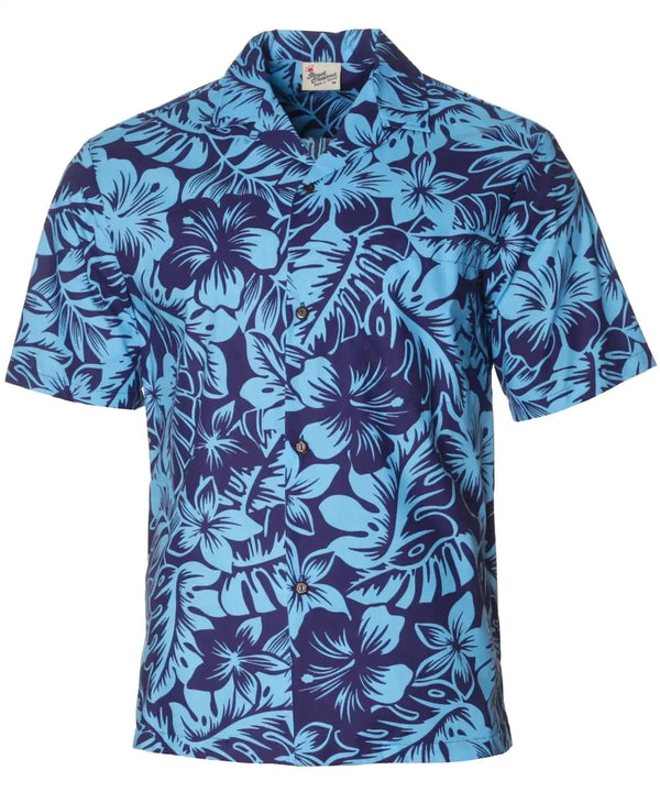 Aloha Island Shirt Bloom Tropics Blue