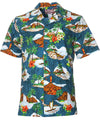 Mauna Loa Men's Hawaiian Shirt Blue