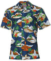 Mauna Loa Men's Hawaiian Shirt Navy