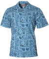 Hawaiian Tapa Shirt Kalaka Tribal Blue