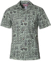 Hawaiian Tapa Shirt Kalaka Tribal Green