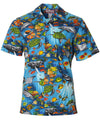 Oceans of Hawaii Aloha Shirt Turquoise