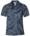 Polynesian Tribal Hilo Hawaiian Shirt Navy