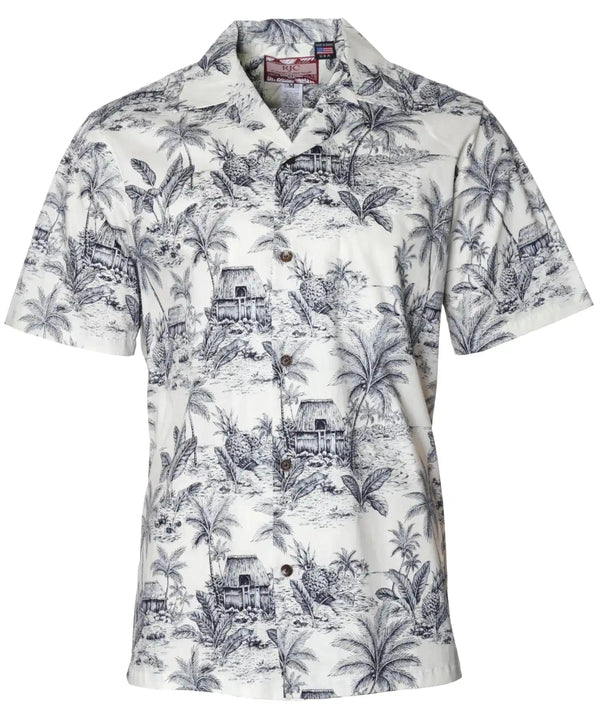 Island Journey Hawaiian Shirt Navy