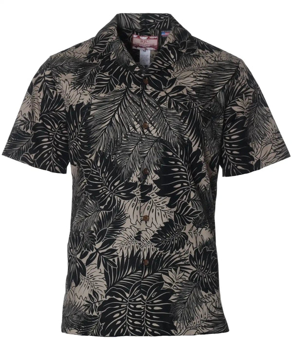Hawaiian Shirt Fall Action Haulelau Black