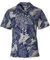 Hawaiian Shirt Fall Action Haulelau Navy