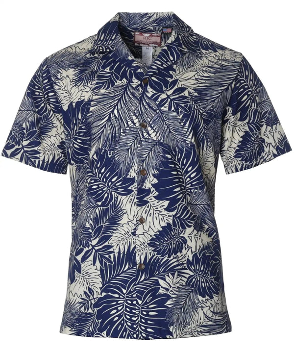 Hawaiian Shirt Fall Action Haulelau Navy