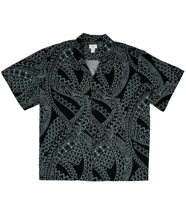 Hawaiian Shirt Plus Size Tribal Trail