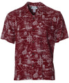 Resort Aloha Shirt Journey to Hawaii Burgundy
