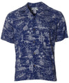 Resort Aloha Shirt Journey to Hawaii Blue