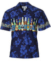 Hawaiian Shirt Border Design Island Beer Collection Navy