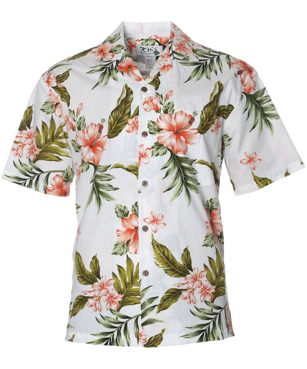 Kahua Plumeria Shirt Coral