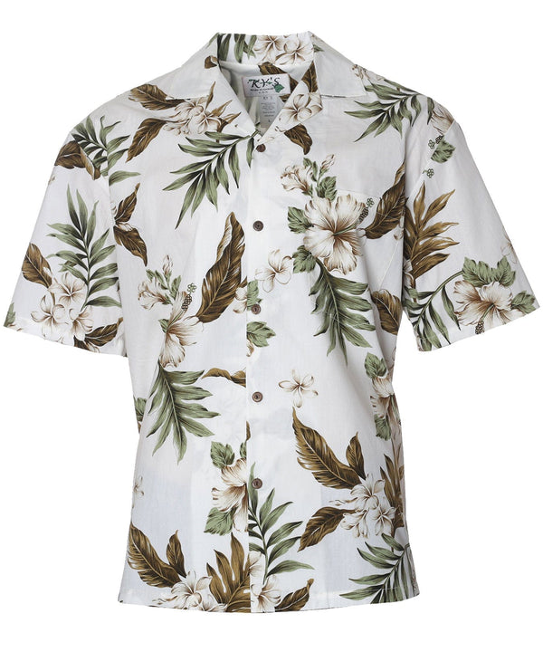 Kahua Plumeria Shirt White