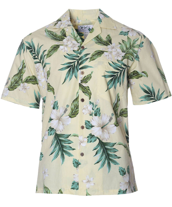 Kahua Plumeria Shirt Yellow