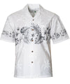 Chest Border Hawaiian Shirt Ohua White-Gray