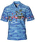 Hawaiian Shirt Chest Border Flamingo Oasis Blue