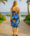 Island Sunset Short Spaghetti Hawaiian Dress